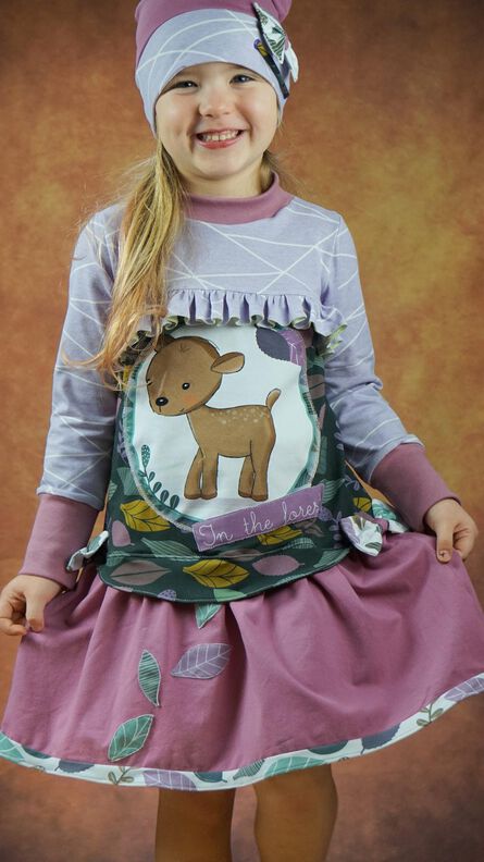 *Little Diva 2.0*Jessy Sewing Hoodiekleid Kleid 74-152 image number 4