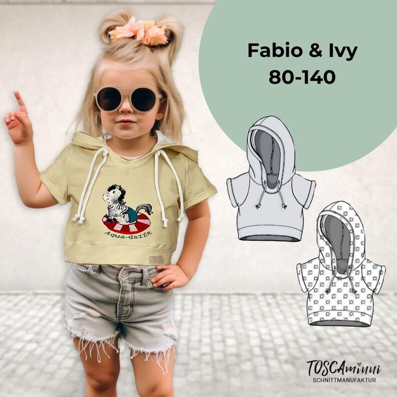  Schnittmuster Kinder Shirt Fabio + Ivy Gr. 80-140 image number 1
