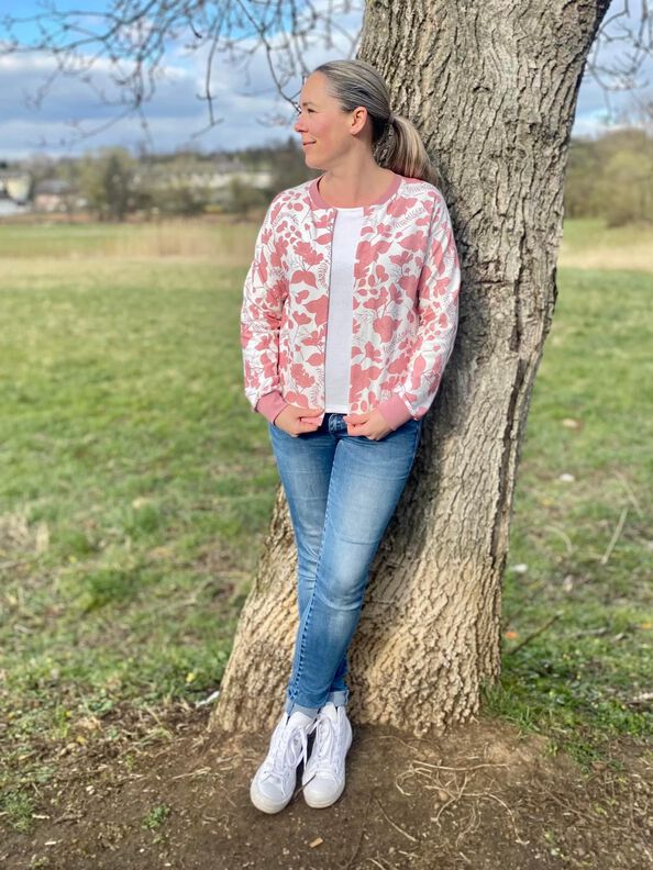Raglan Blouson Maja Jacke Damen PDF Schnittmuster 34-50 image number 4