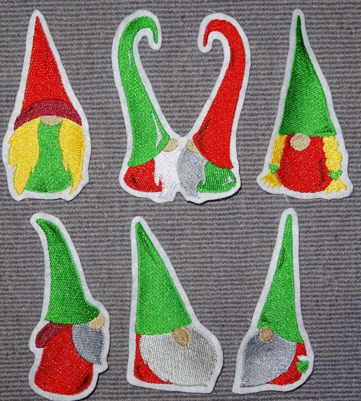 Gnome Zwerg Weihnachten Stickdatei image number 4