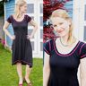 Jersey Kleid geraffter Ausschnitt mit Gummi ELOK ♥Gr.XS-XXL thumbnail number 7