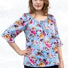 Ida – weite Carmenbluse Damen, weite Ärmel BU 80-116 A4+A0 thumbnail number 5