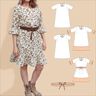 Sarah – weites Kleid mit Rüschen und Gürtel BU 80-116, A4+A0 thumbnail number 1