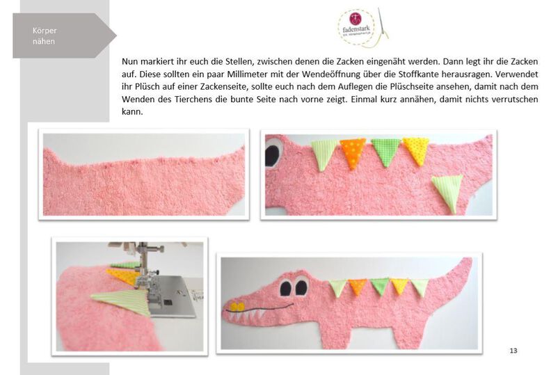 E-Book Krokodil klein Holgar Nähanleitung image number 5