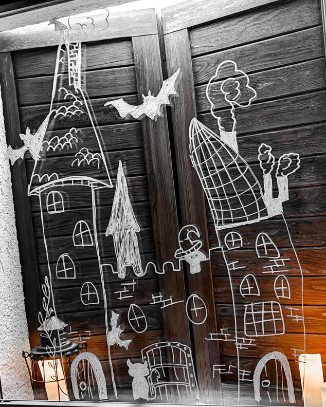 Fensterbild-Vorlage "Geisterhaus-Halloween" PDF image number 4