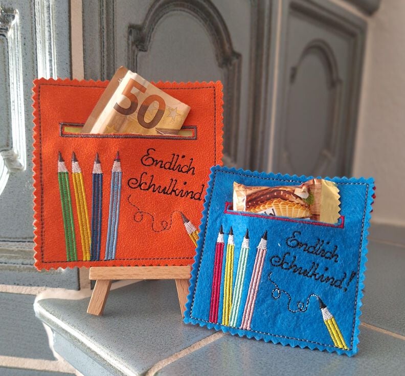 Stickdatei Wunscherfüller Schule Schulkind Stifte image number 4