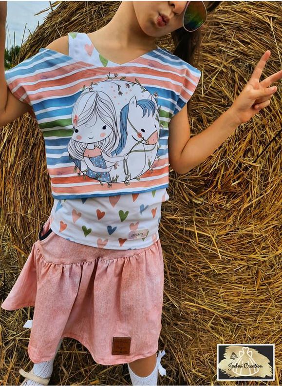 HOT CROP TOP Shirt mit Top Gr. 98 - 164 image number 7