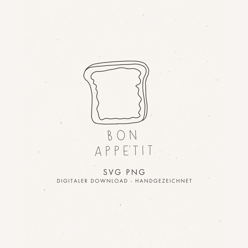 Plotter- und Laserdatei "TOAST" SVG PNG image number 1