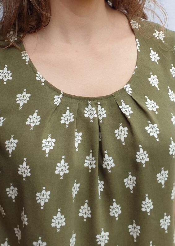 Betty - Bluse mit Falten und weiten Ärmeln BU 80-116, A4+A0 image number 6