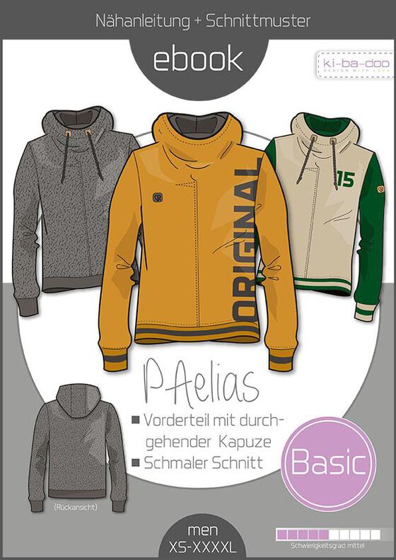 Ebook/Nähanleitung Hoodie PAELIAS Gr. XS-XXXXL image number 1
