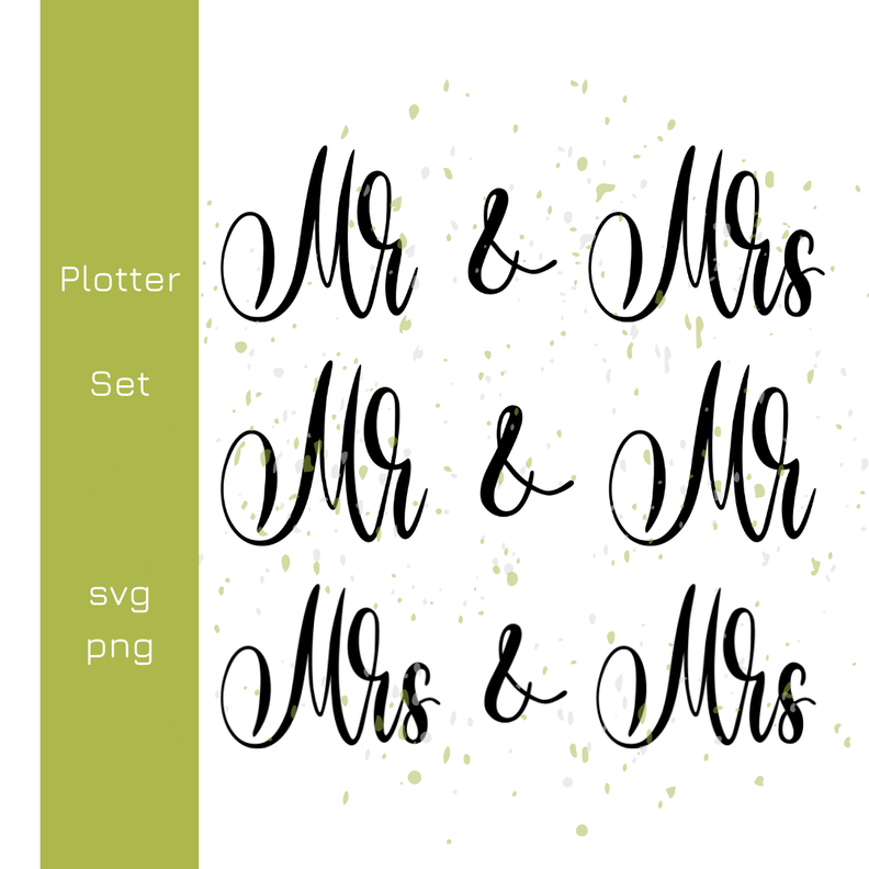 Hochzeit Schriftzug Mr & Mrs Plotterdatei | DIY Hunger image number 3