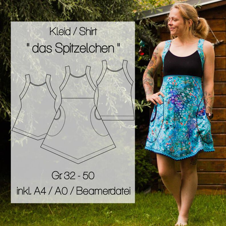Kleid/Shirt "das Spitzelchen" Gr. 32 - 50 image number 1