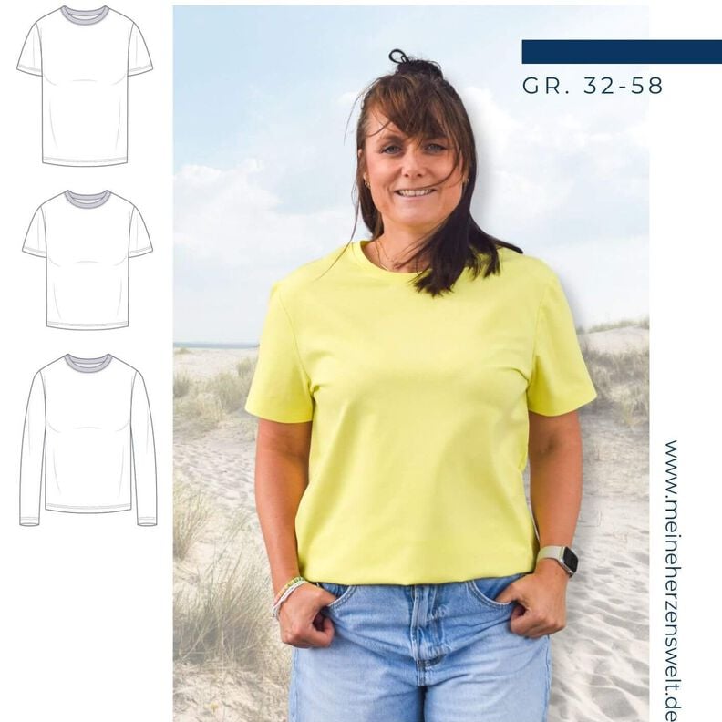 T-Shirt Damen – Schnittmuster 32-58 – Seattle image number 1
