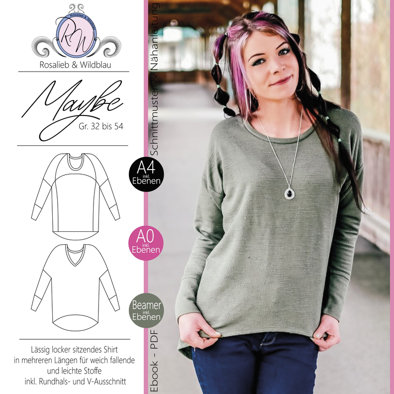 Wohlfühlshirt MayBe Damen Gr. 32 bis 54 image number 1