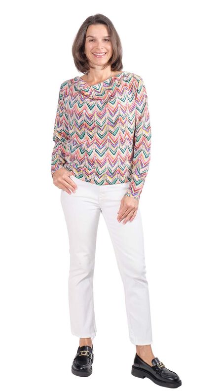 Wasserfallshirt "DERYA", Gr. 158-46 image number 5