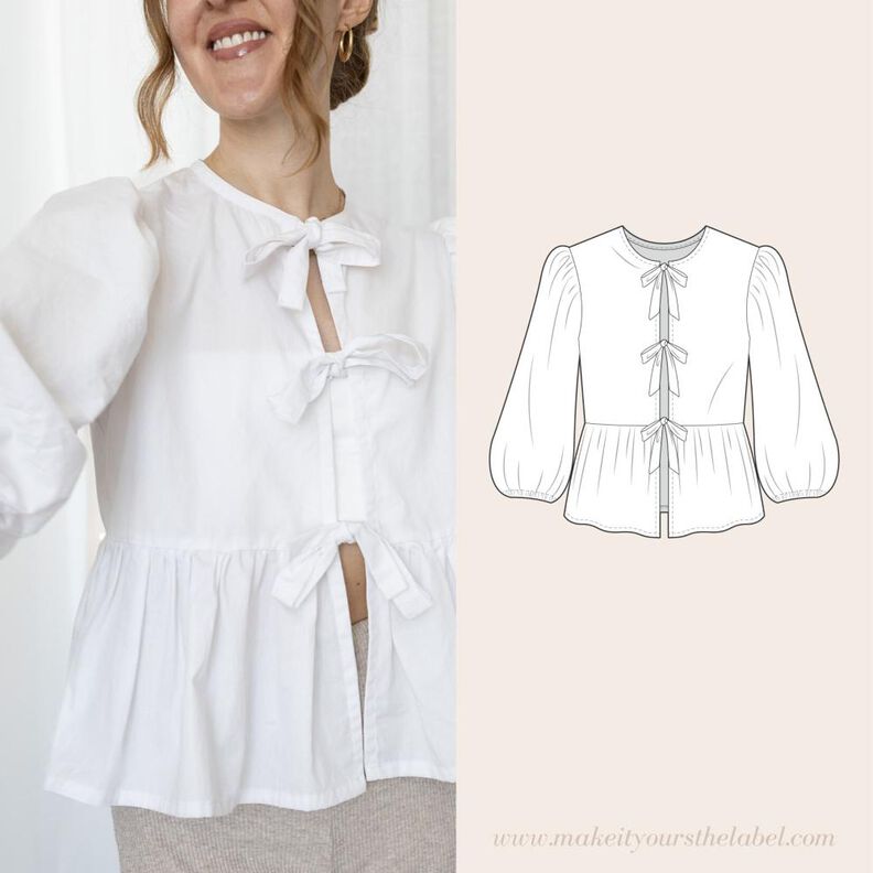 Oberteil / Bluse mit Schleifen image number 1