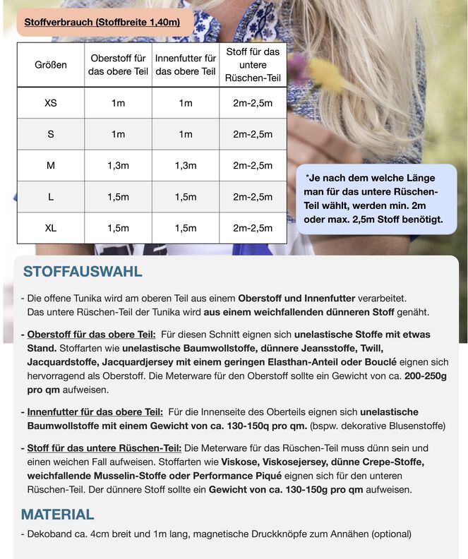 Tunika #Clara Nähanleitung und Schnittmuster (XS-XL) image number 8