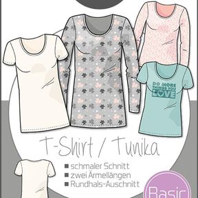Ebook/Nähanleitung Basic Shirt/Tunika Gr.32-58