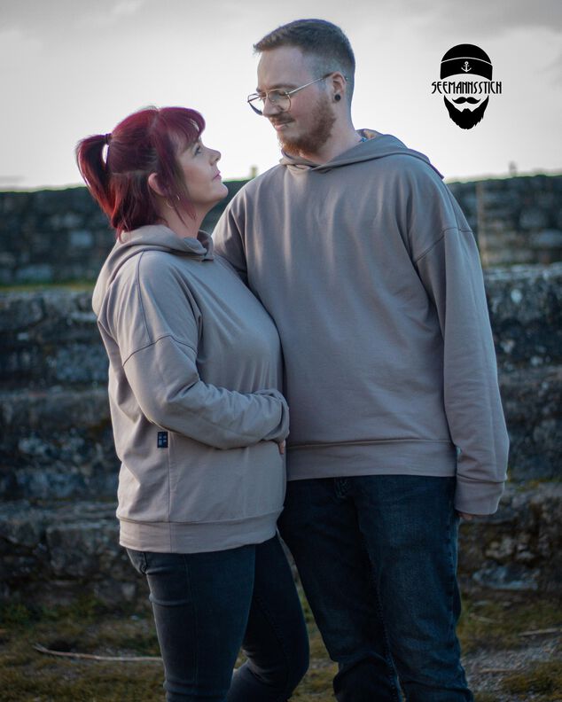 lovely lady & men oversized hoodie Damen & Herren Sweater image number 7