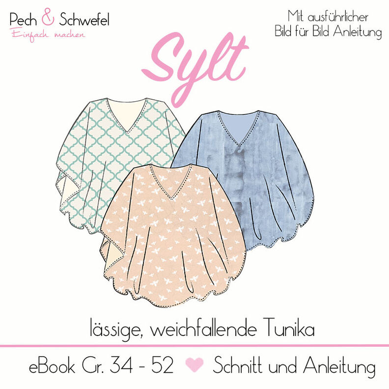 Ebook Tunika “Sylt” Gr. 34 – 52 in A4 und A0 image number 1