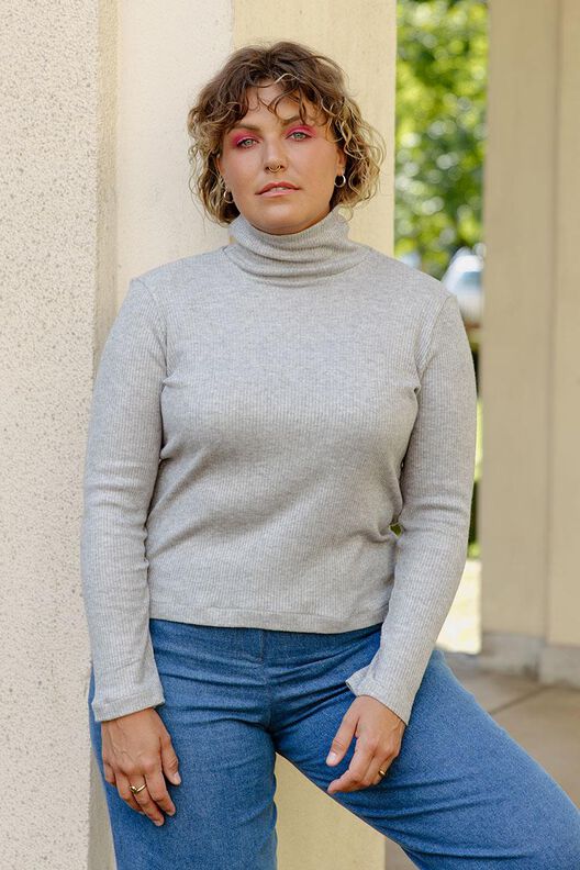 Rollkragen Pullover Schnittmuster für Damen, XS-XXXL image number 4