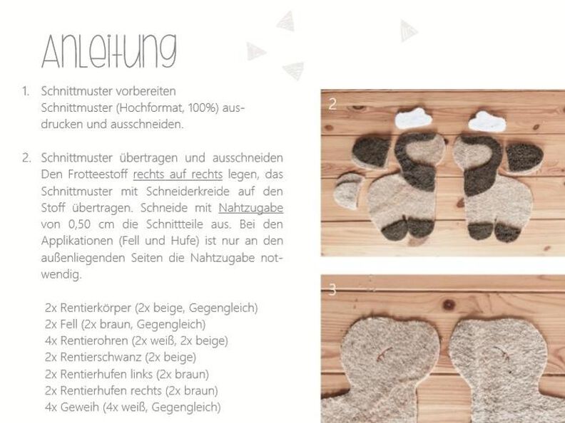 E-Book Rentier Rudi - Nähanleitung und Schnittmuster image number 4