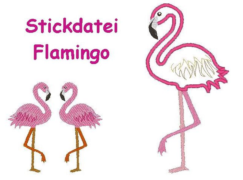 Stickdatei Flamingo image number 1