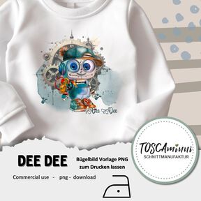 Bügelbild Roboter Dee Dee - Bügelbild zum Drucken
