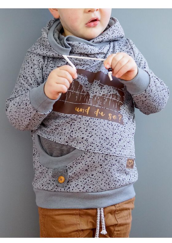 Hoodie Smiler Gr. 56-122, Lachmundtasche, Varianten, A4+A0 image number 5
