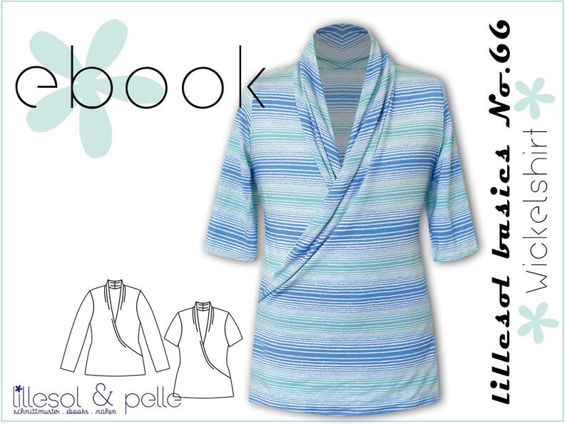 Ebook / Schnittmuster lillesol basics No.66 Wickelshirt image number 1