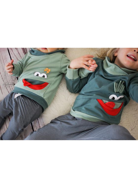 Hoodie Smiler Gr. 56-122, Lachmundtasche, Varianten, A4+A0 image number 4