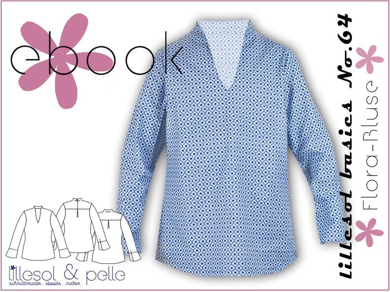 Ebook / Schnittmuster lillesol basics No.64 Flora-Bluse  image number 1