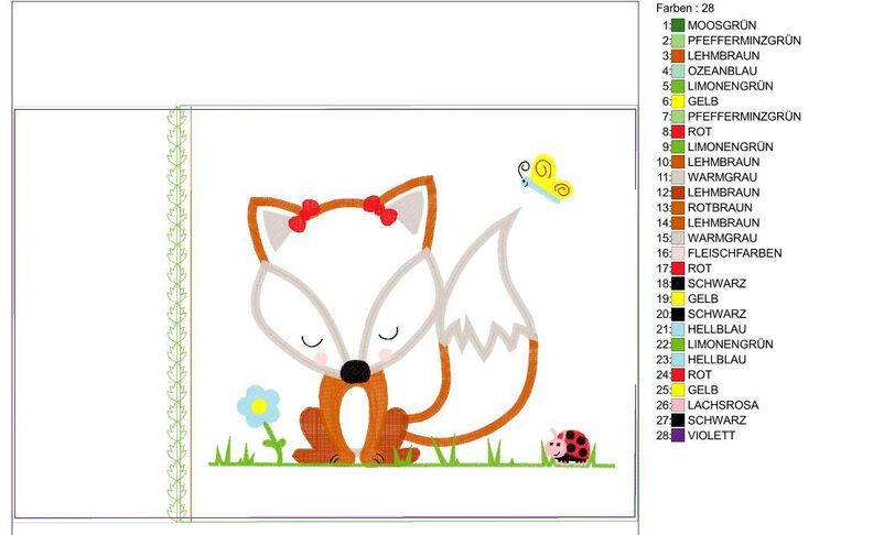 Fuchs - Kissen ITH - Stickdatei mit Taschenbild image number 8