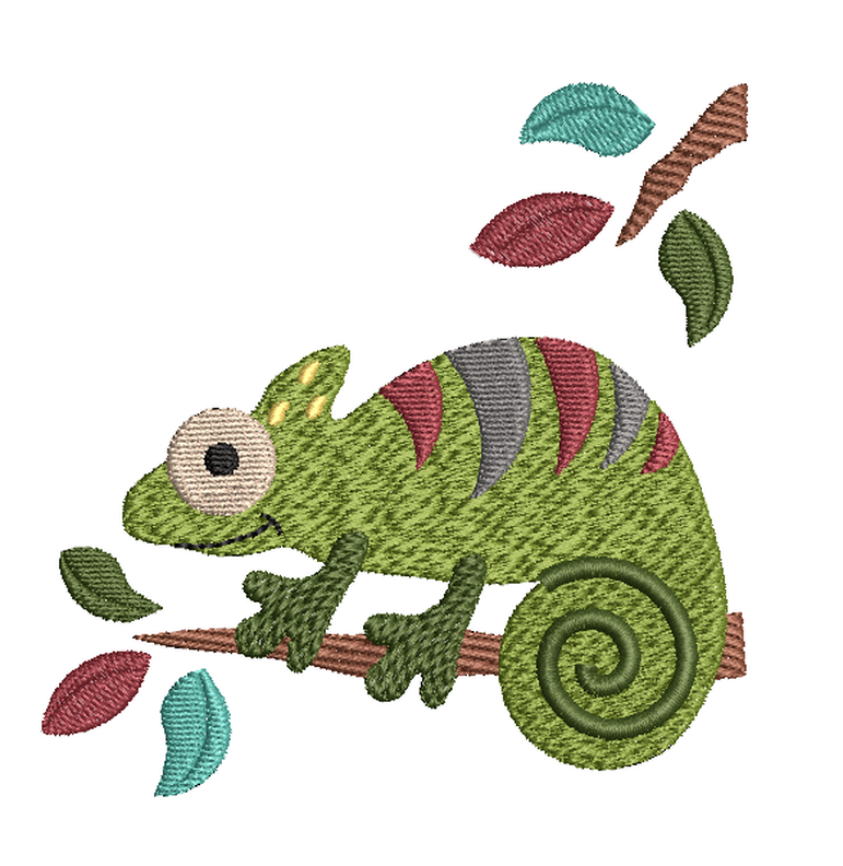 Stickdatei Chamaeleon Vollstick image number 3