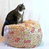 Sitzsack Pouf Sitzkissen nähen upcycling Sitzhocker  thumbnail number 3