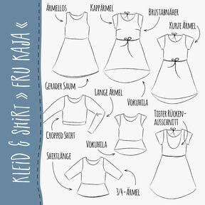 KLEID & SHIRT "FRU KAJA" - Schnittmuster und Anleitung