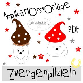 Applikationsvorlage Zwergenpilzlein