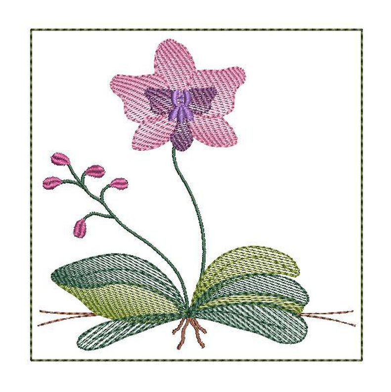  Stickdatei Orchidee Mugrug 10x10cm image number 2