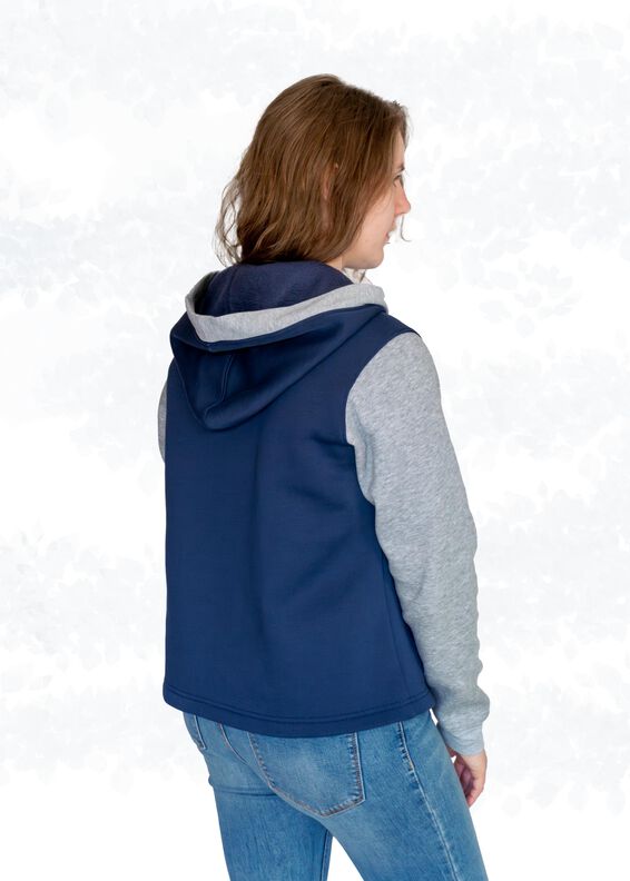 Daria Sweatjacke/Weste mit Knöpfen und Kapuze BU 80-116 image number 5