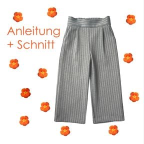 Schnitt + Anleitung Marlenehose mit Taschen Gr.74-140