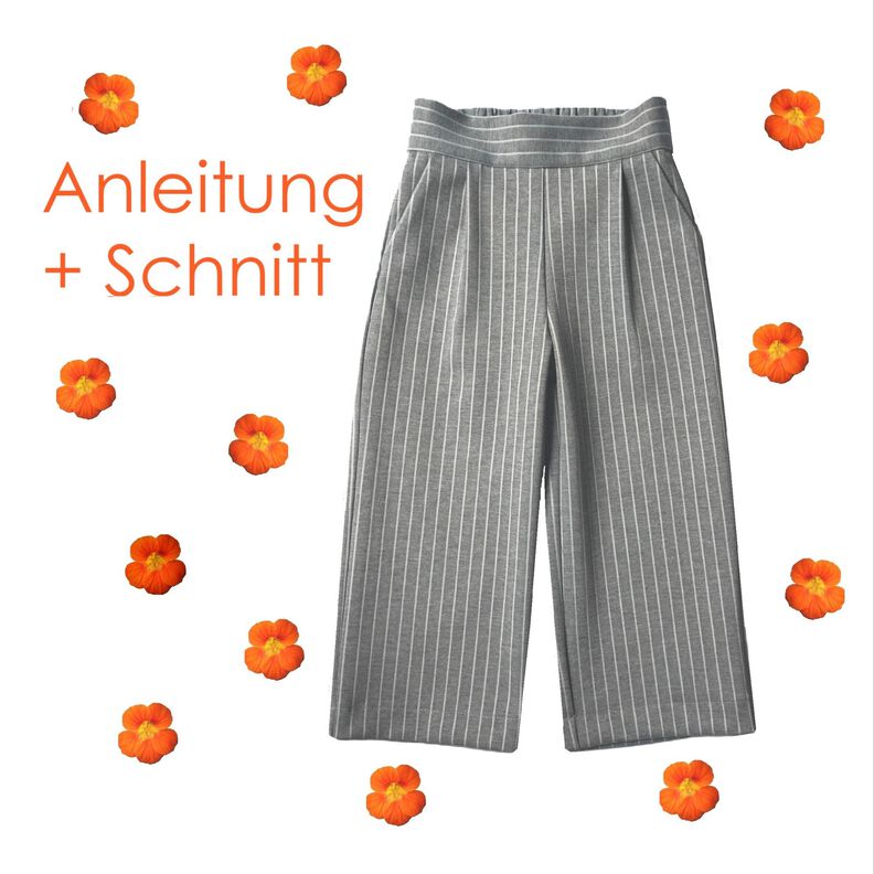 Schnitt + Anleitung Marlenehose mit Taschen Gr.74-140 image number 1