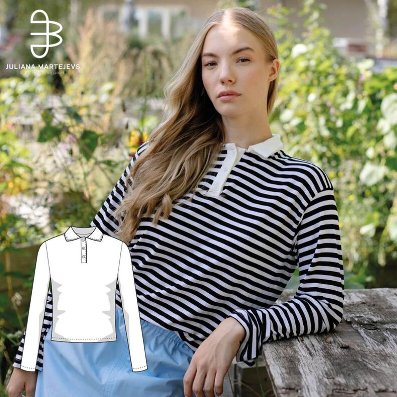 Poloshirt Schnittmuster mit Videoanleitung XS-XXXL image number 1