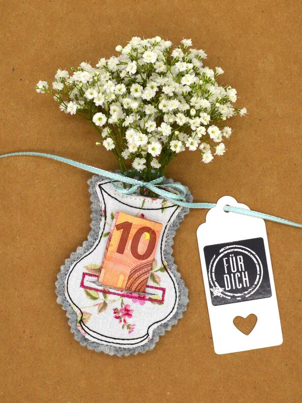Stickdatei Wunscherfüller Vase Blumen für Dich image number 3