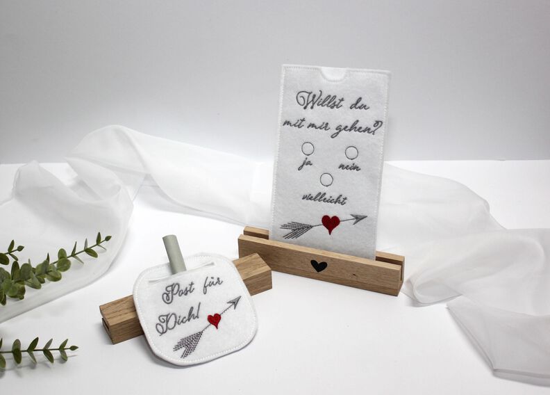 Stickdatei Valentinstag Karte Willst du mit mir gehen image number 6