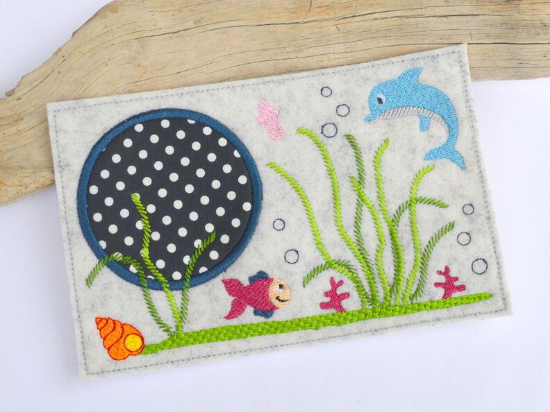 Stickdatei MugRug Unterwasserwelt 13x18cm und 13x20cm image number 2