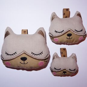 Stickdatei - Katze 1 ITH in 3 Gr. cute Schlüsselanhänger