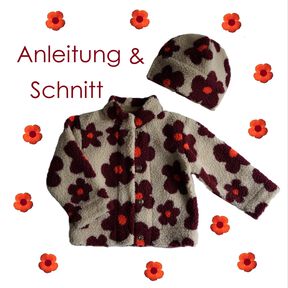 Schnitt + Anleitung Webpelzjacke und Mütze Gr.80-140