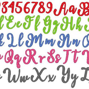 Buchstaben Schreibschrift klein und groß + Zahlen Stickdatei