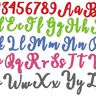 Buchstaben Schreibschrift klein und groß + Zahlen Stickdatei thumbnail number 1