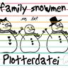 FAMILY SNOWMEN Schneemann Plotterdatei  thumbnail number 1